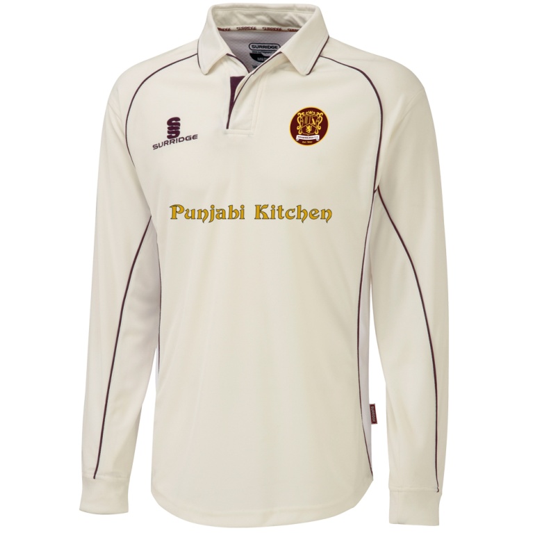 Fraserburgh CC - Premier Long Sleeve Maroon Trim Shirt