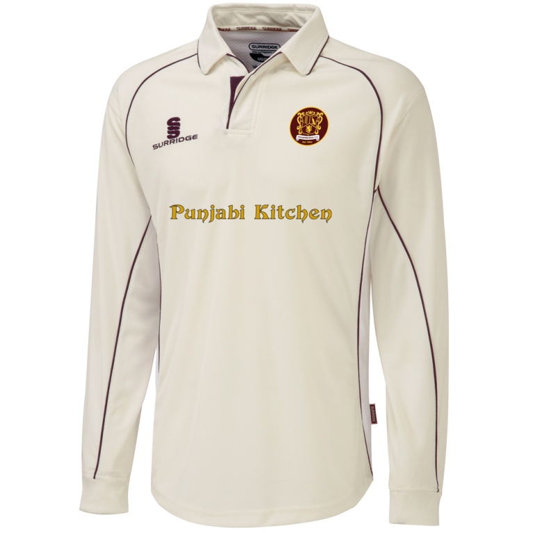 Fraserburgh CC - Premier Long Sleeve Maroon Trim Shirt