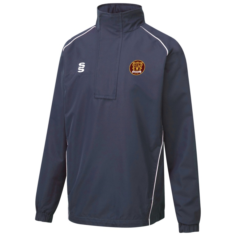 Dual Curve 1/4 Zip Rain Jacket : Navy